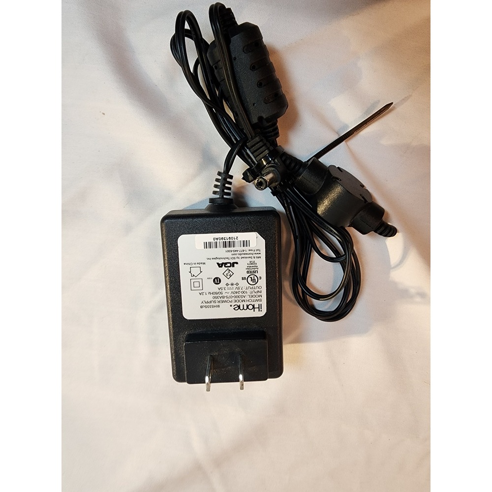 iHome Power‎ Supply AC Adapter 7.5V 3.5A 9IH533ScB AS300-075-BA350 Black Tested